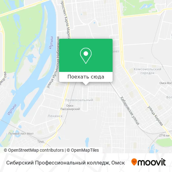Карта Сибирский Профессиональный колледж