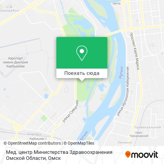 Карта Мед. центр Министерства Здравоохранения Омской Области