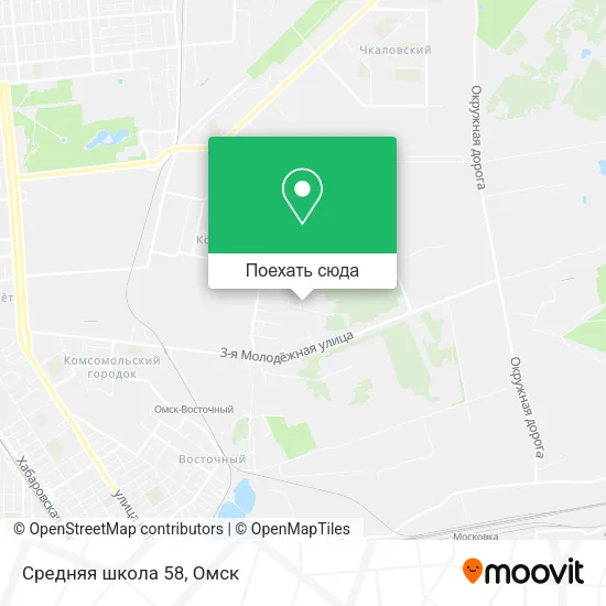 Карта Средняя школа 58