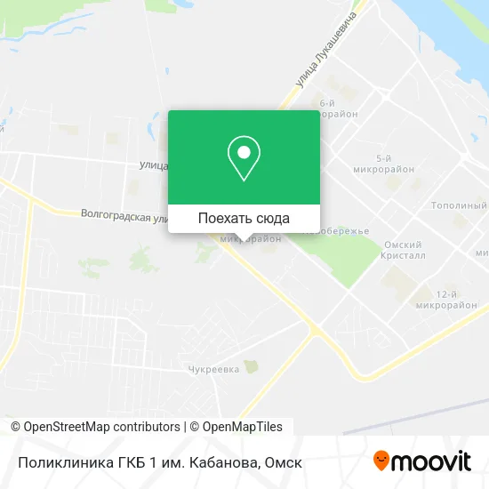 Карта Поликлиника ГКБ 1 им. Кабанова