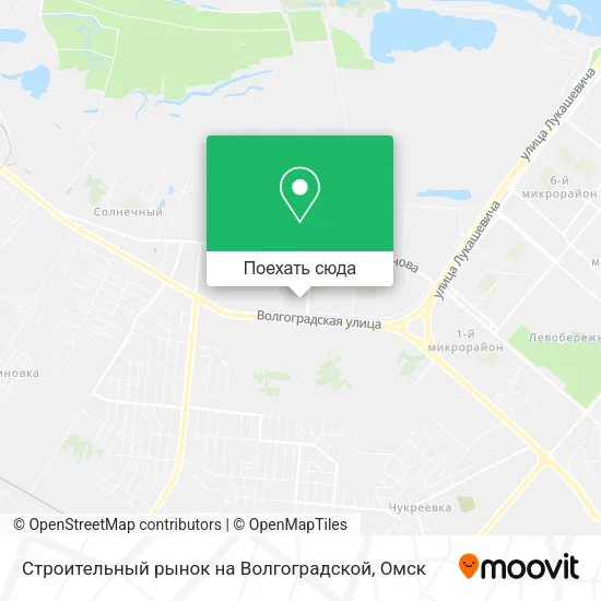 Карта Строительный рынок на Волгоградской