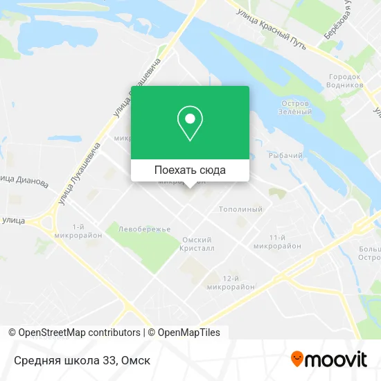 Карта Средняя школа 33