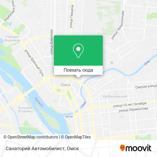 Карта Санаторий Автомобилист
