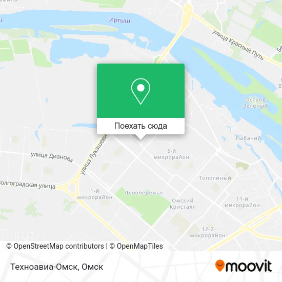 Карта Техноавиа-Омск