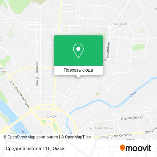Карта Средняя школа 116