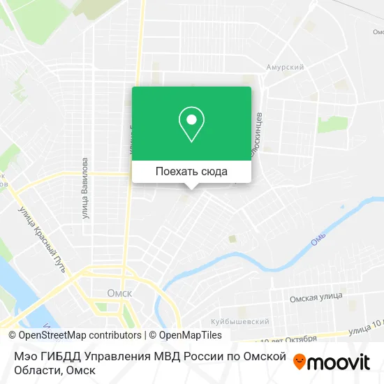 Карта Мэо ГИБДД Управления МВД России по Омской Области