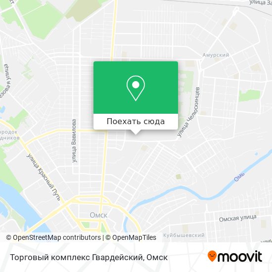 Карта Торговый комплекс Гвардейский