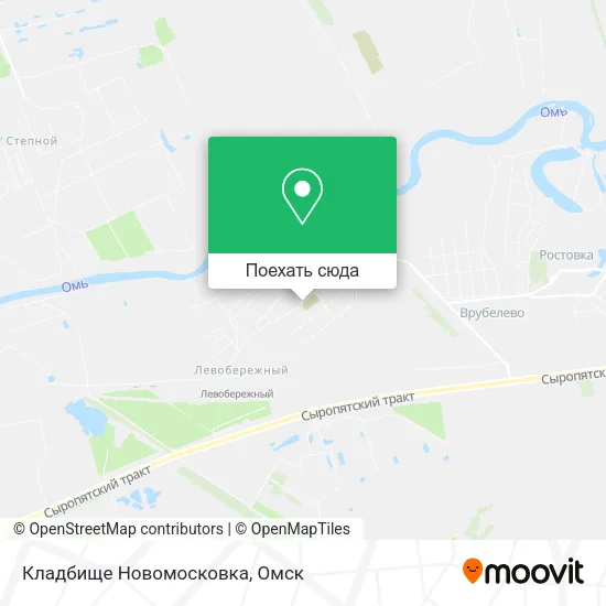 Карта Кладбище Новомосковка