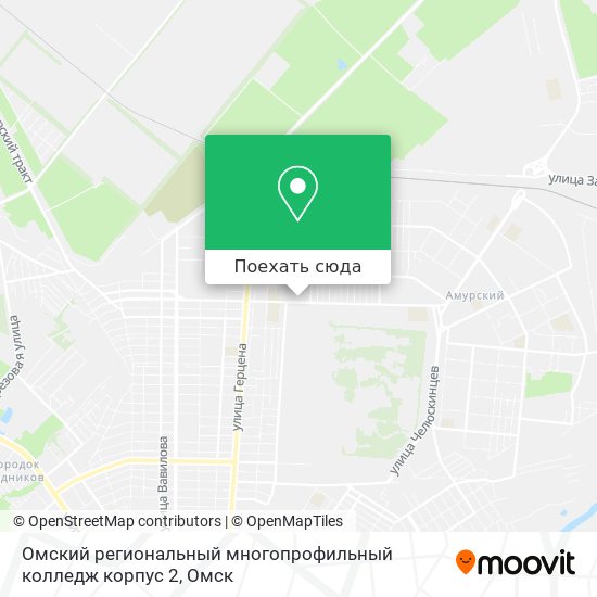 Карта Омский региональный многопрофильный колледж корпус 2