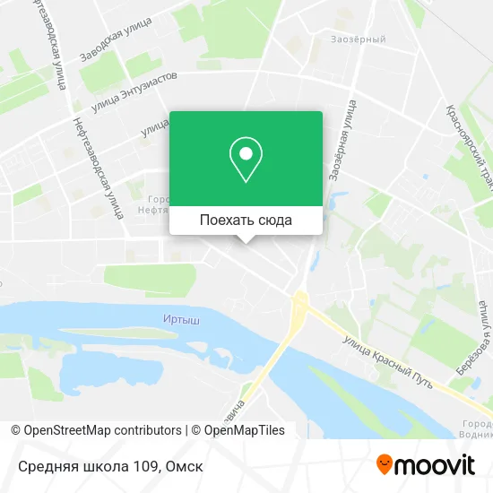 Карта Средняя школа 109