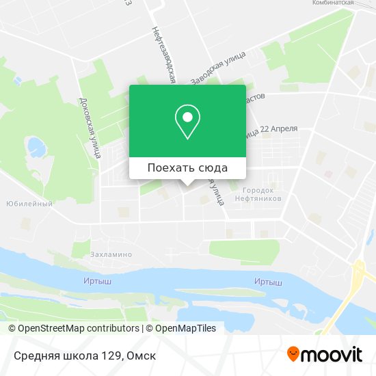 Карта Средняя школа 129