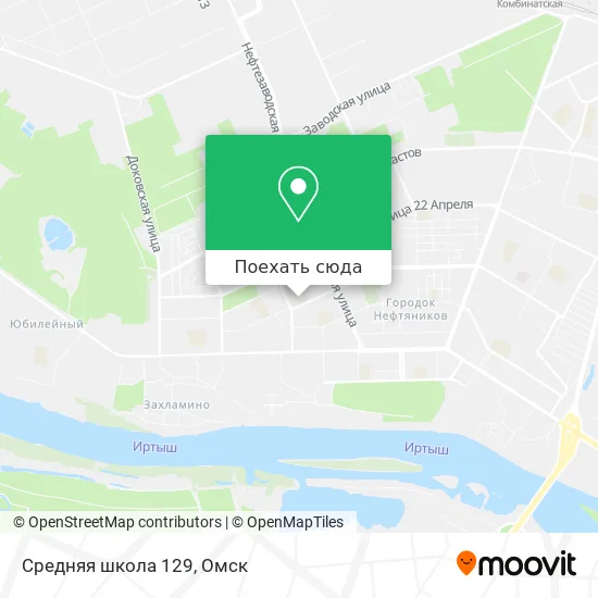 Карта Средняя школа 129