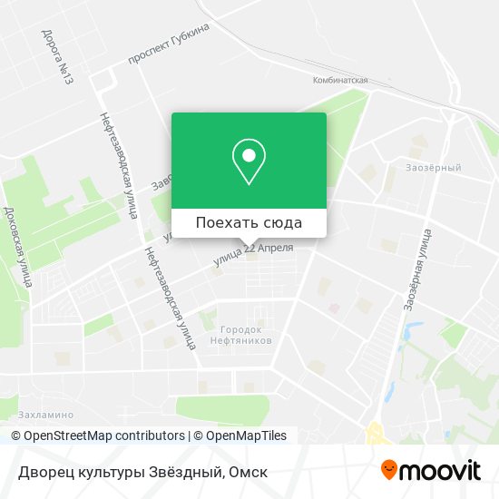 Карта Дворец культуры Звёздный