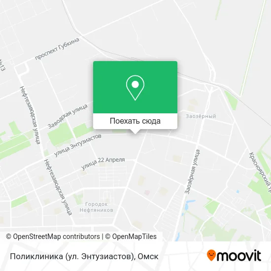 Карта Поликлиника (ул. Энтузиастов)