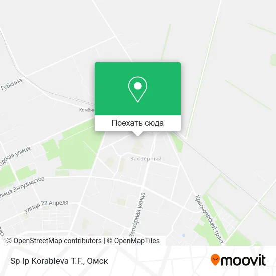 Карта Sp Ip Korableva T.F.