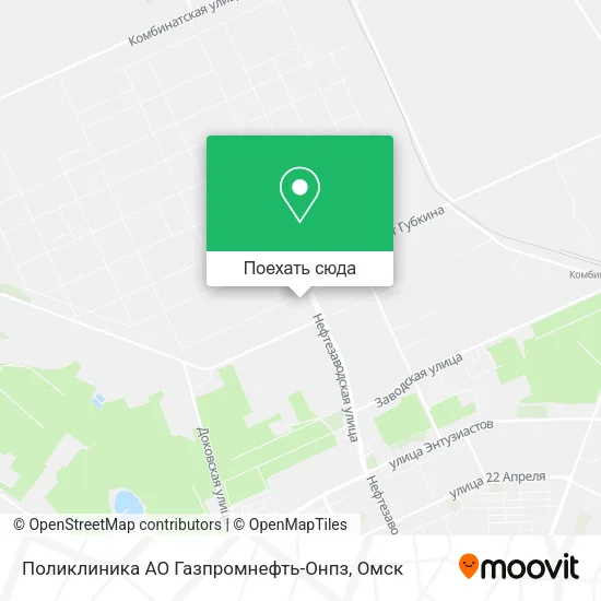 Карта Поликлиника АО Газпромнефть-Онпз