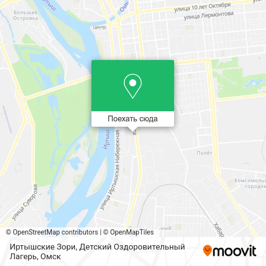 Карта Иртышские Зори, Детский Оздоровительный Лагерь