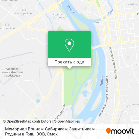 Карта Мемориал Воинам-Сибирякам-Защитникам Родины в Годы ВОВ
