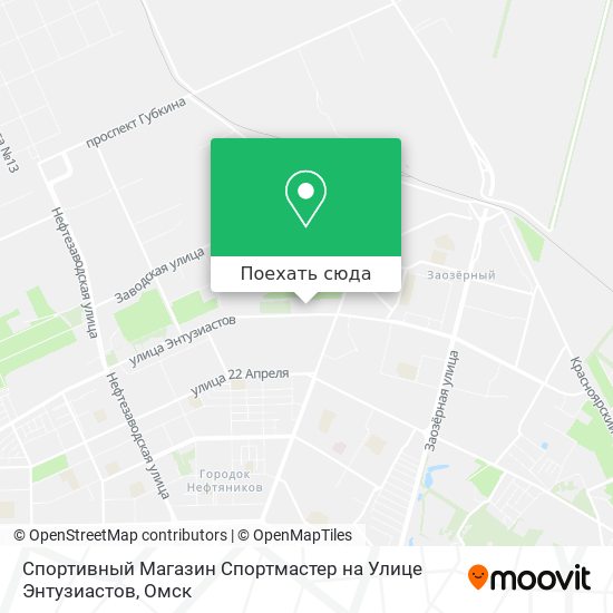 Карта Спортивный Магазин Спортмастер на Улице Энтузиастов