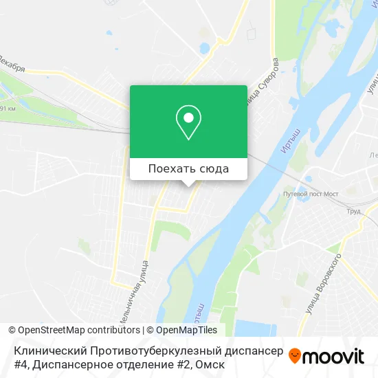 Карта Клинический Противотуберкулезный диспансер #4, Диспансерное отделение #2