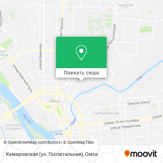 Карта Кемеровская (ул. Госпитальная)