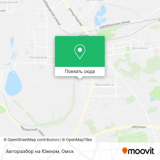 Карта Авторазбор на Южном