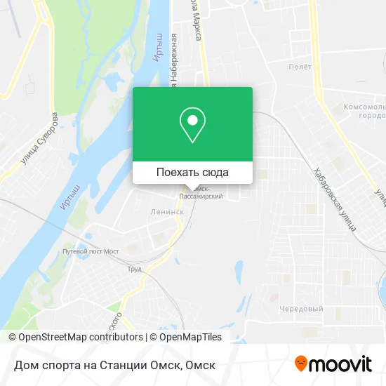 Карта Дом спорта на Станции Омск