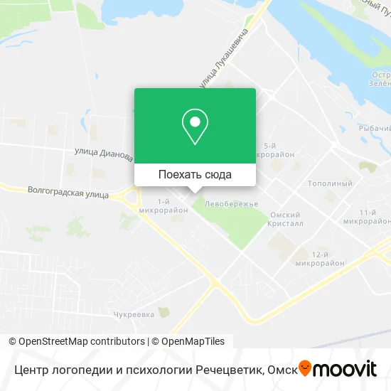 Карта Центр логопедии и психологии Речецветик