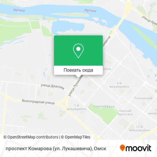 Карта проспект Комарова (ул. Лукашевича)