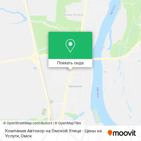 Карта Компания Автокор на Омской Улице - Цены на Услуги