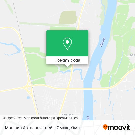 Карта Магазин Автозапчастей в Омске