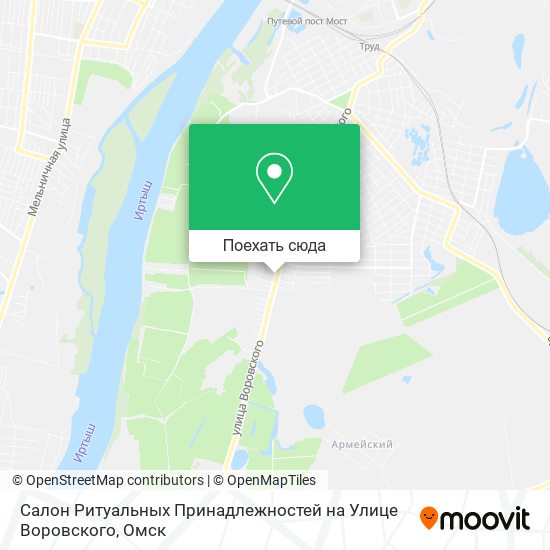 Карта Салон Ритуальных Принадлежностей на Улице Воровского