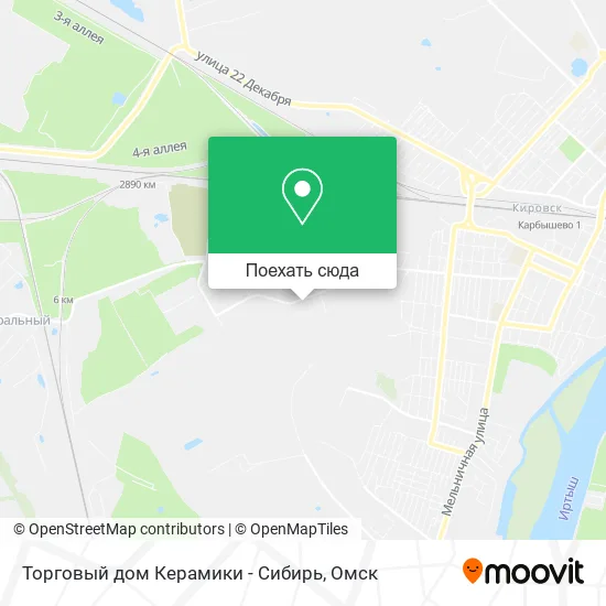 Карта Торговый дом Керамики - Сибирь