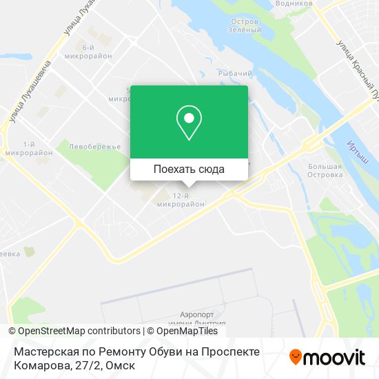Карта Мастерская по Ремонту Обуви на Проспекте Комарова, 27 / 2