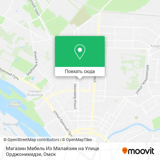 Карта Магазин Мебель Из Малайзии на Улице Орджоникидзе