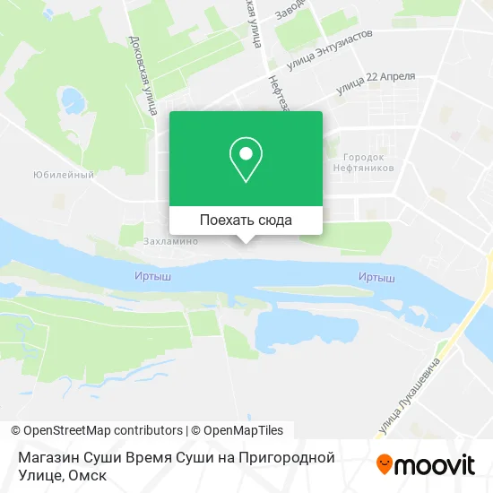 Карта Магазин Суши Время Суши на Пригородной Улице