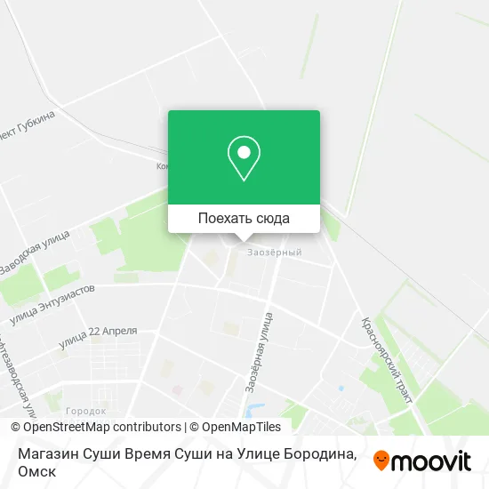 Карта Магазин Суши Время Суши на Улице Бородина