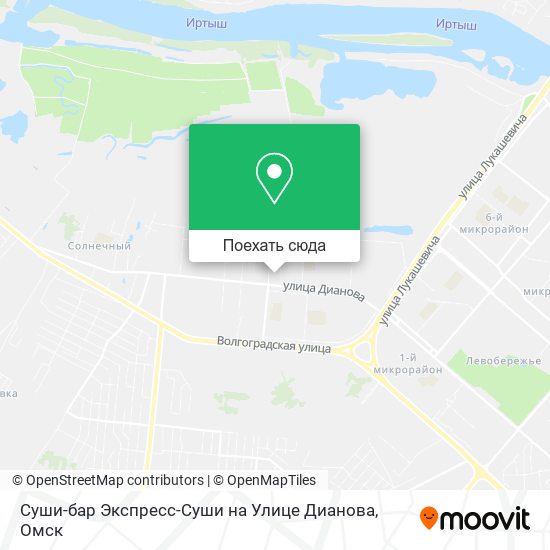 Карта Суши-бар Экспресс-Суши на Улице Дианова