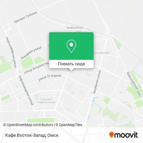 Карта Кафе Восток-Запад