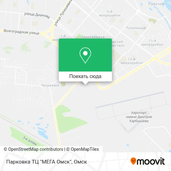 Карта Парковка ТЦ "МЕГА Омск"