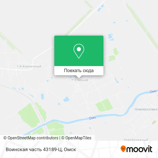Карта Воинская часть 43189-Ц