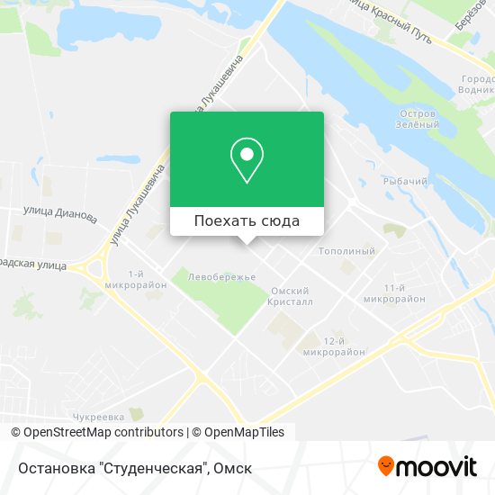 Карта Остановка "Студенческая"