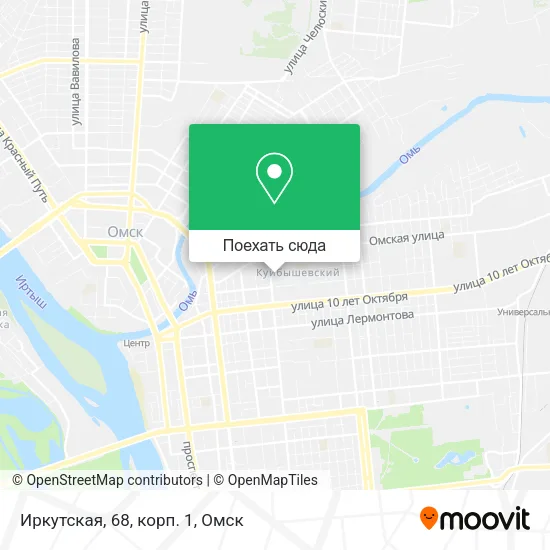 Карта Иркутская, 68, корп. 1