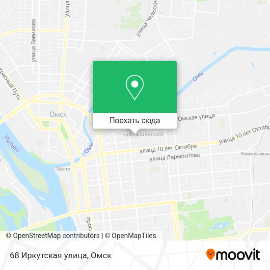 Карта 68 Иркутская улица