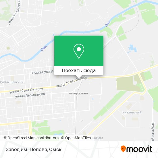 Карта Завод им. Попова