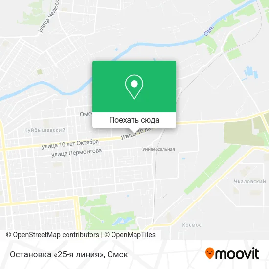 Карта Остановка «25-я линия»