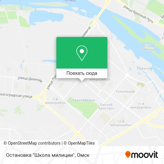 Карта Остановка "Школа милиции"