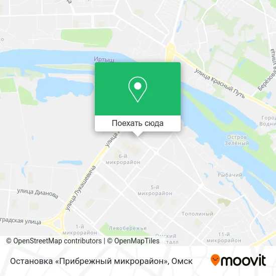 Карта Остановка «Прибрежный микрорайон»