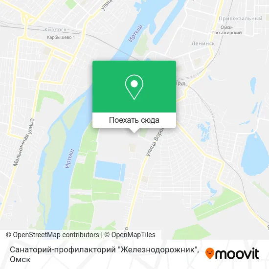 Карта Санаторий-профилакторий "Железнодорожник"