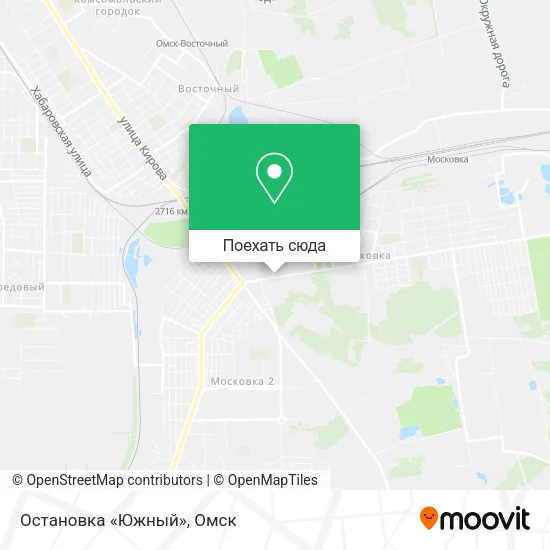 Карта Остановка «Южный»